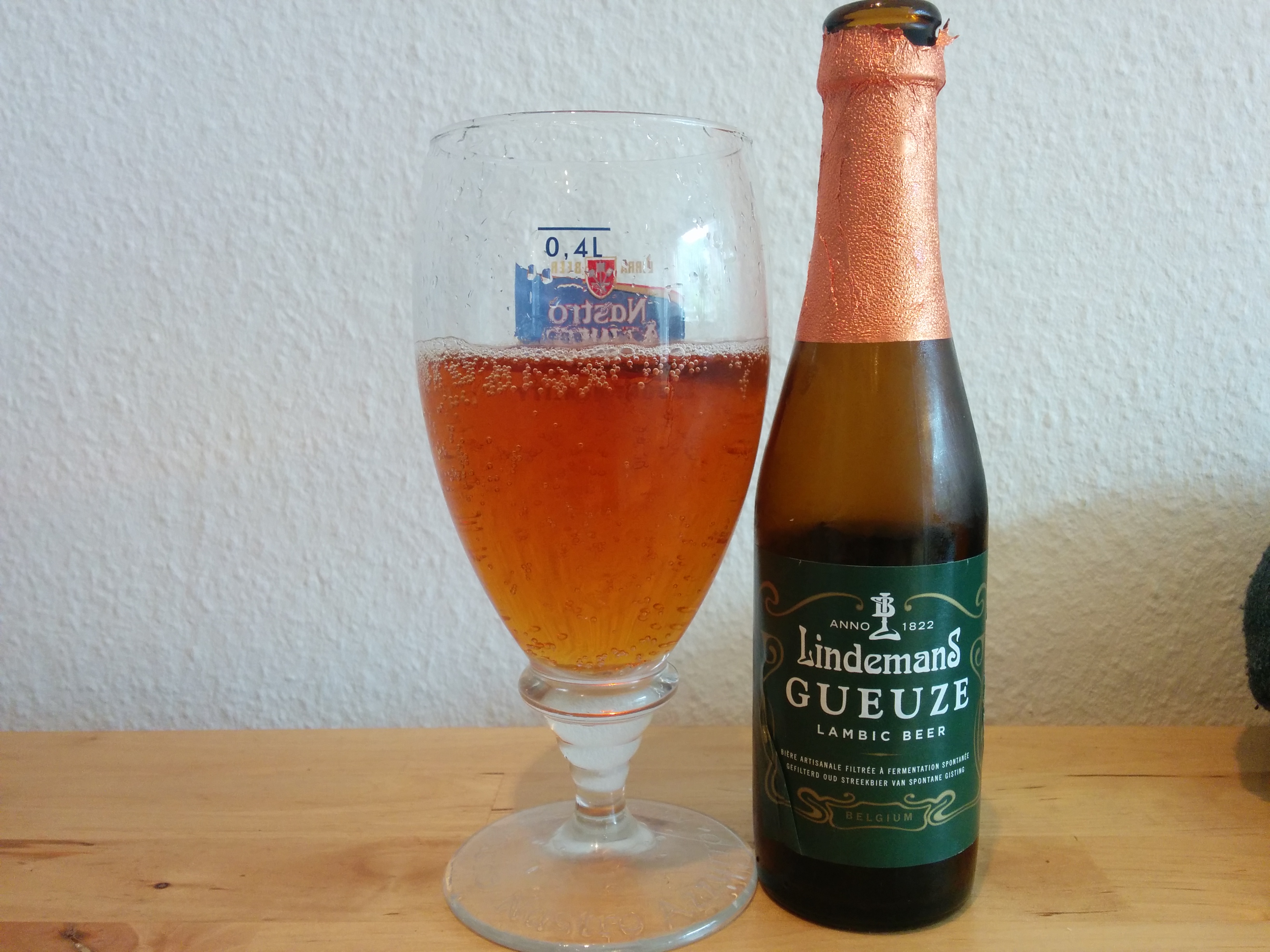 Lindemans Gueuze - I glas og flaske